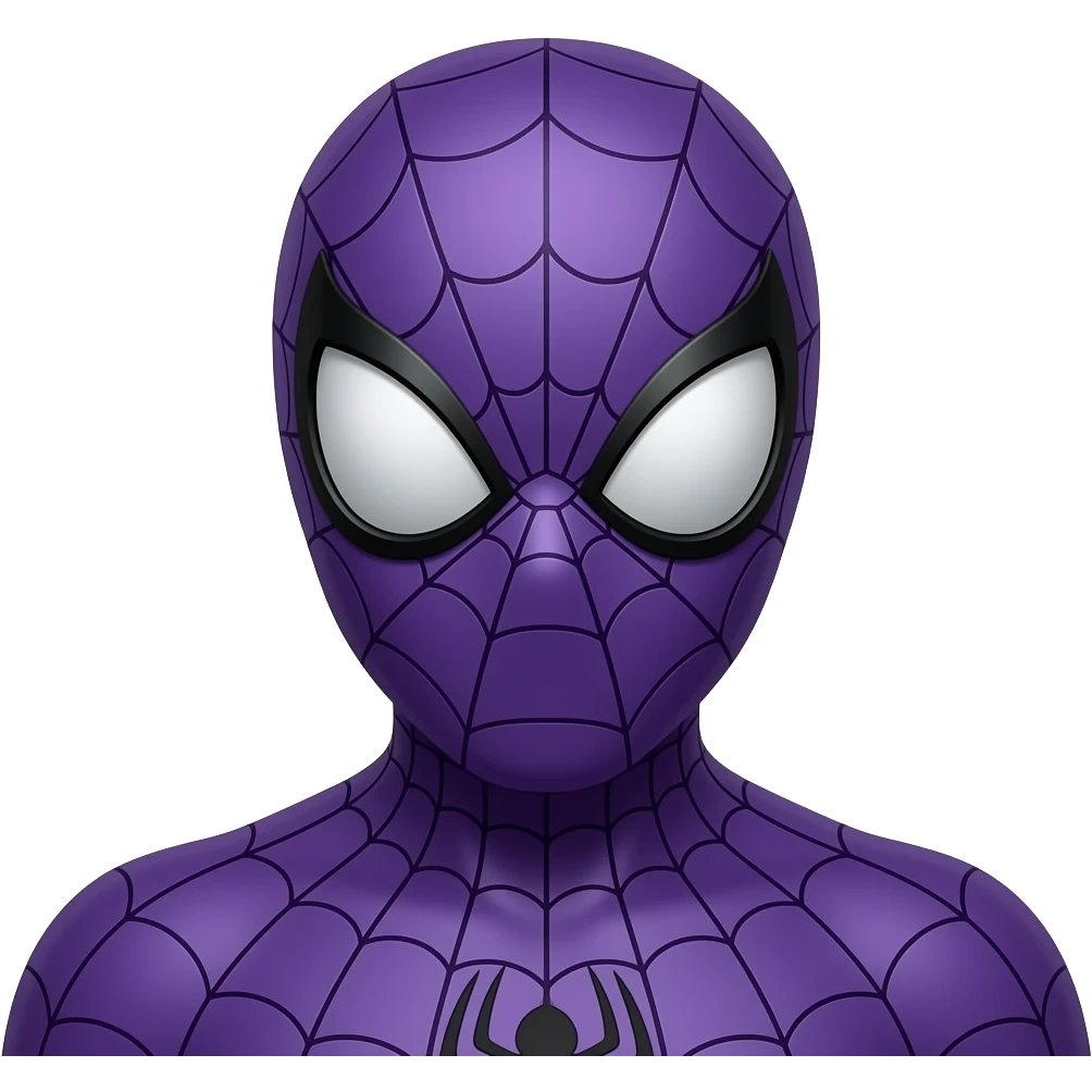 Haz un spiderman morado emoji