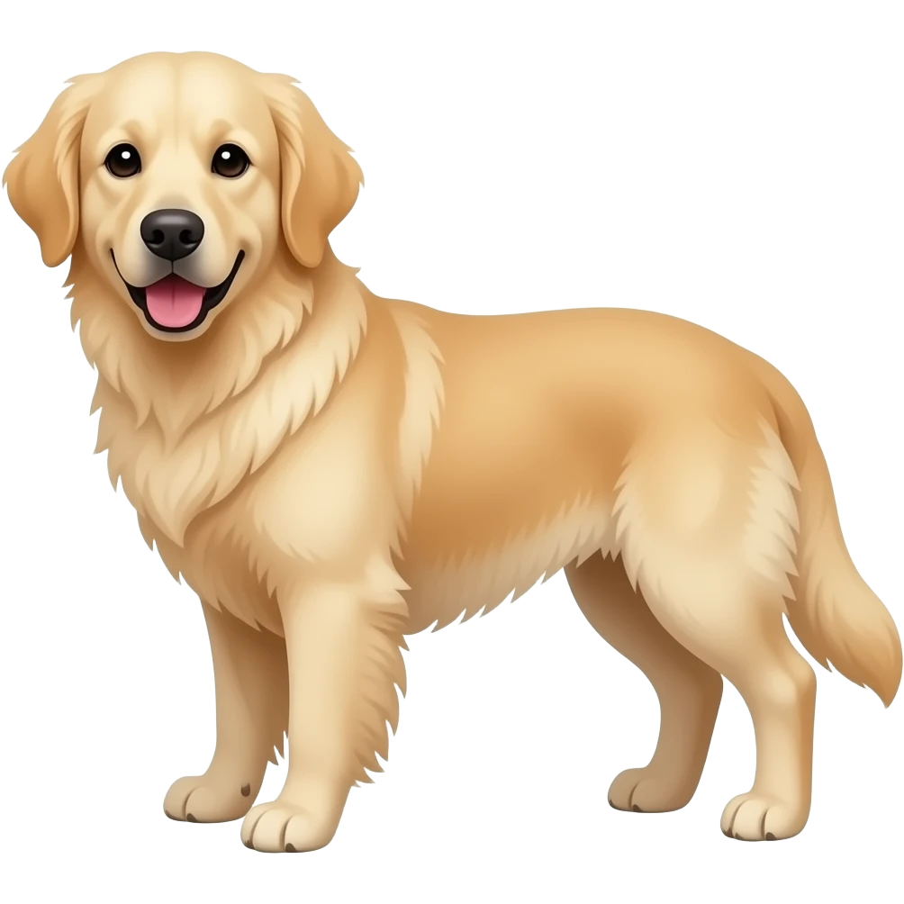 white english cream golden retriever emoji