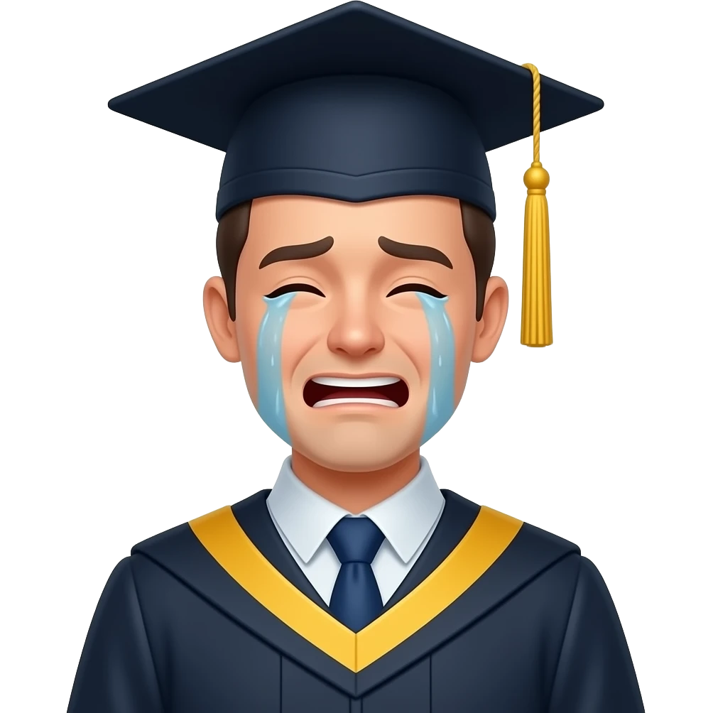 Law student crying funny emoji