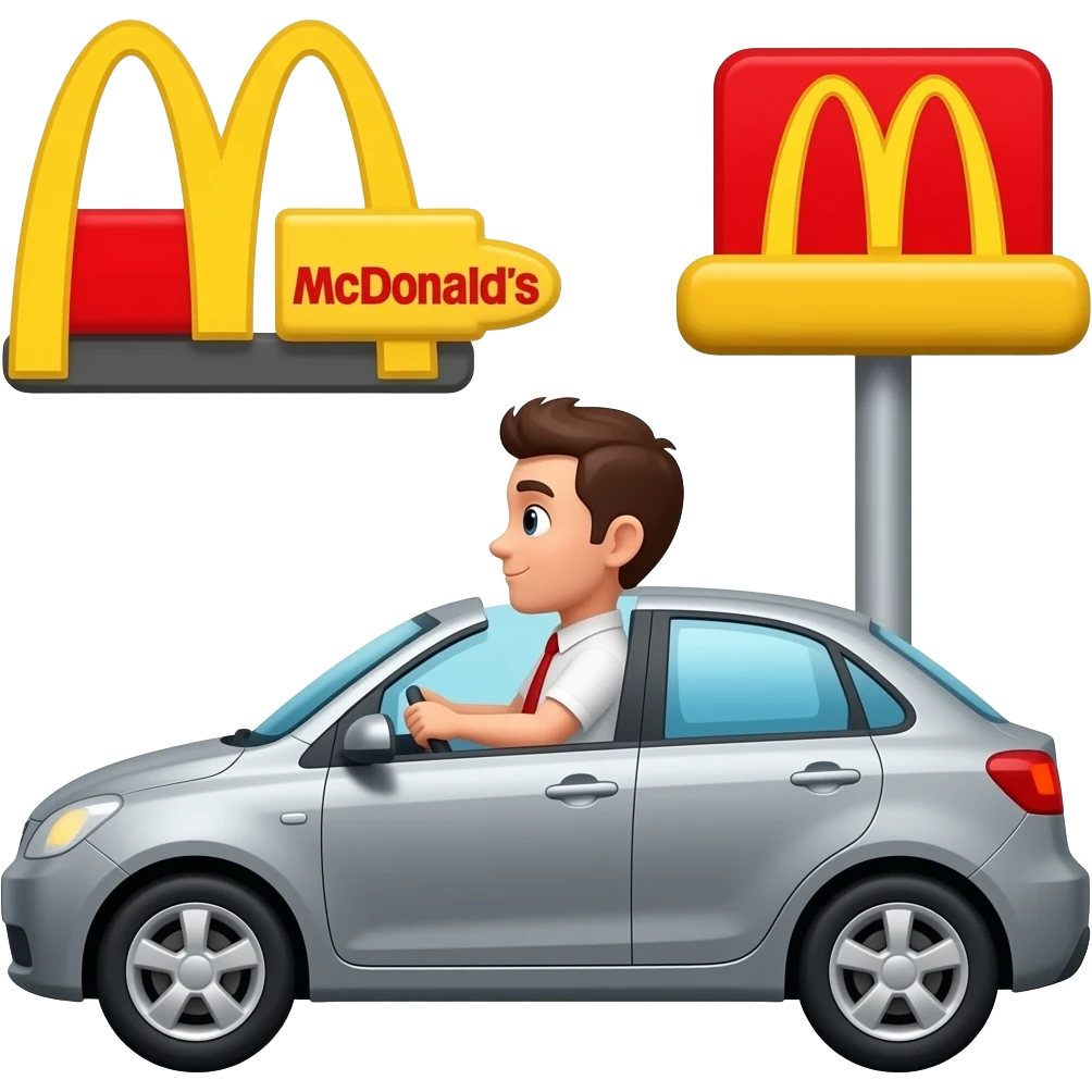 drive mcdonald's emoji