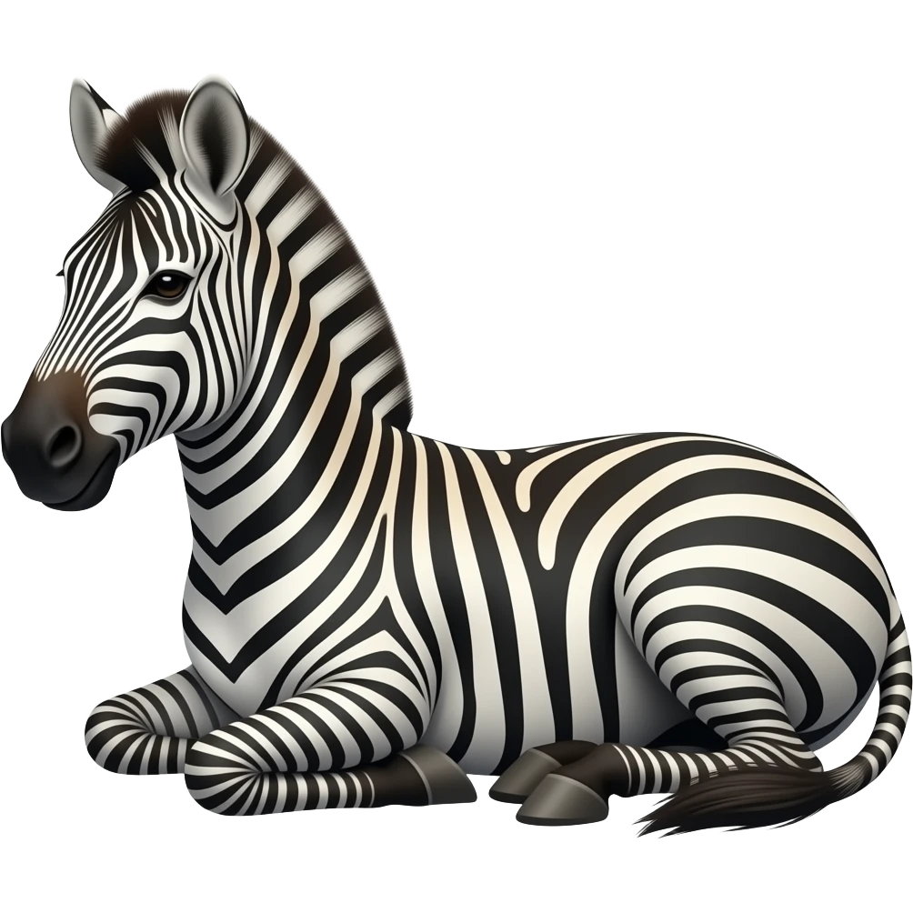 Zebra lying down emoji