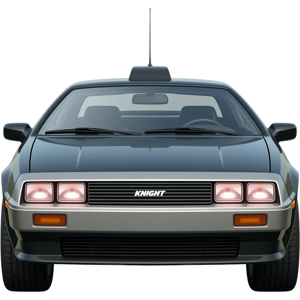 knight-rider-kitt-car front, highly detailed hyper realistic emoji