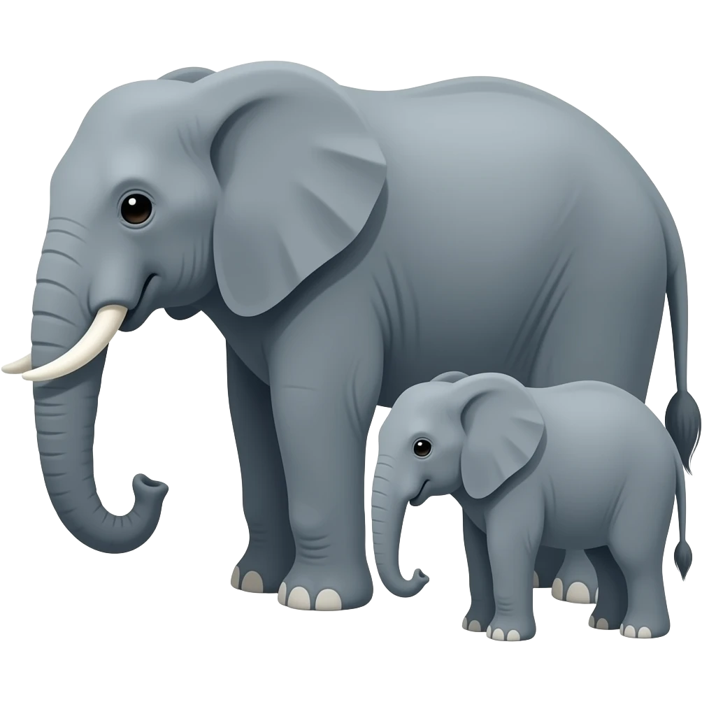 elephant & calf emoji