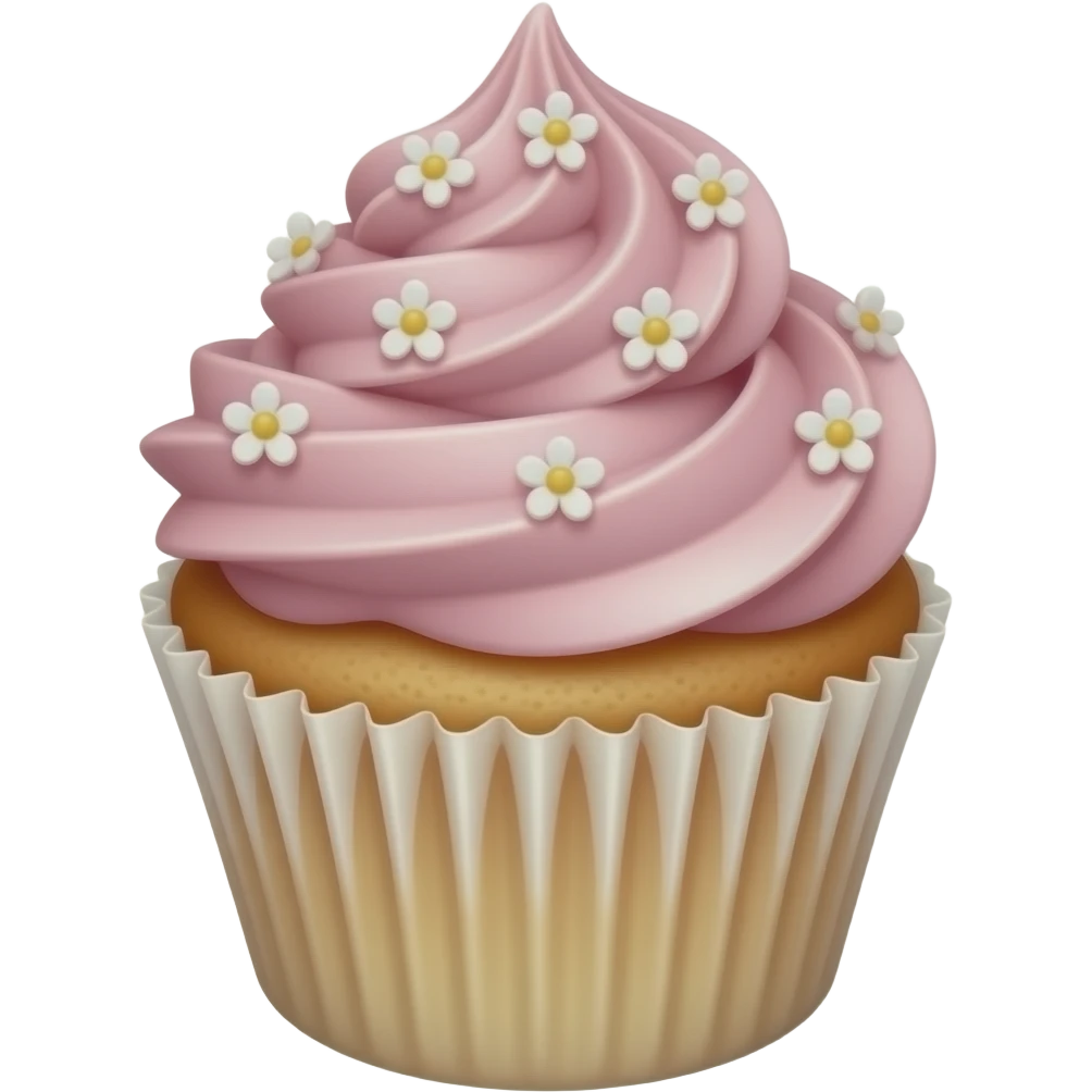 Cupcake with pink icing emoji