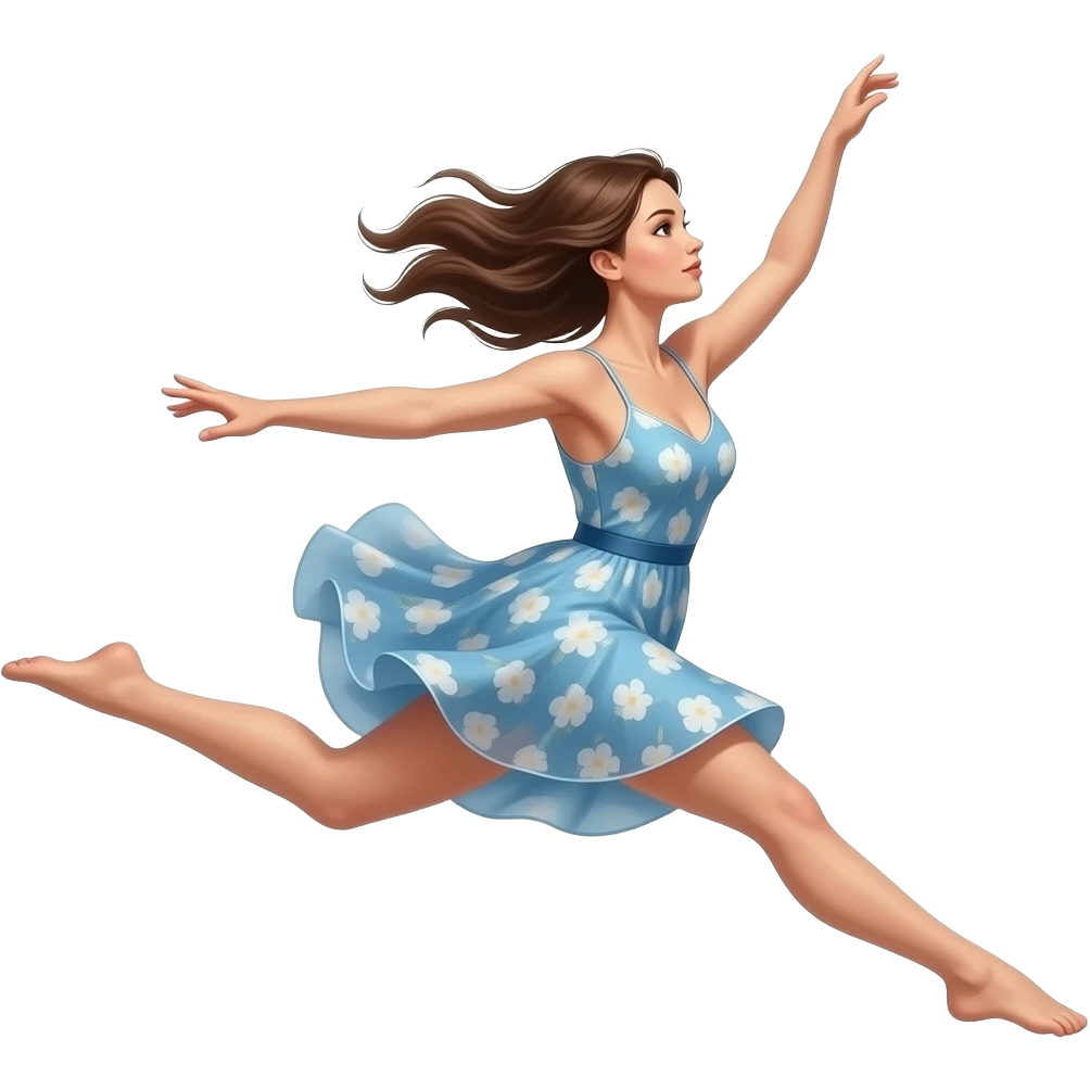 Landing Legs And Windy Dress. emoji