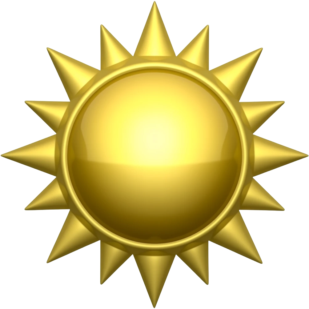 زخرفة شمس ذهبية emoji