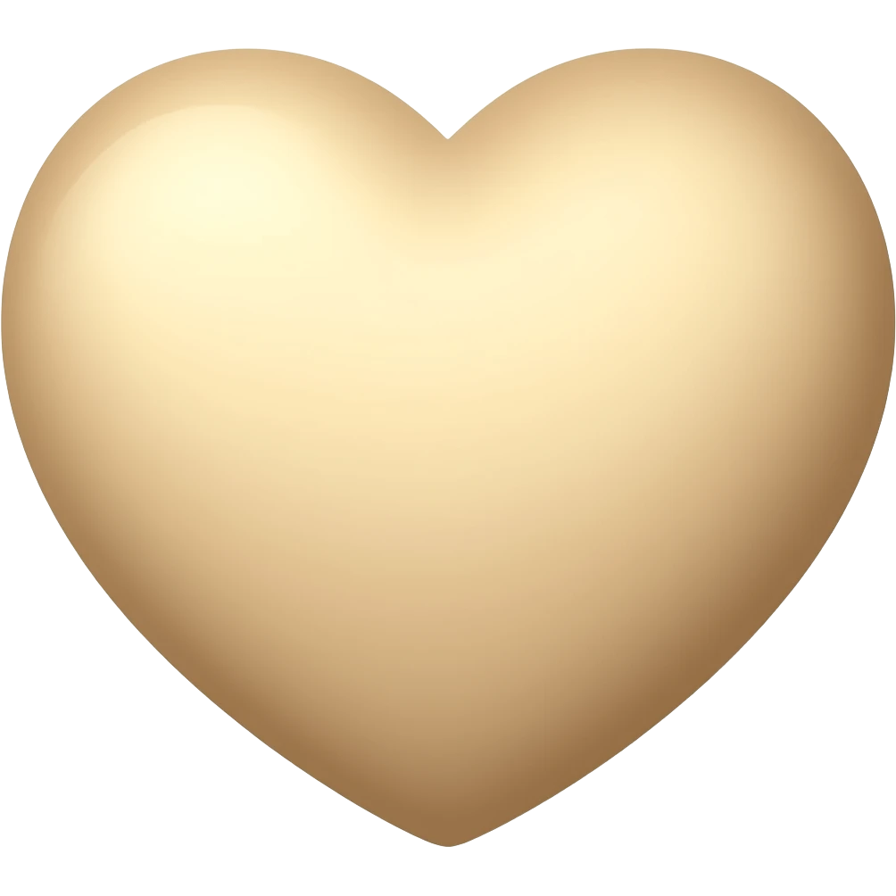beige heart emoji