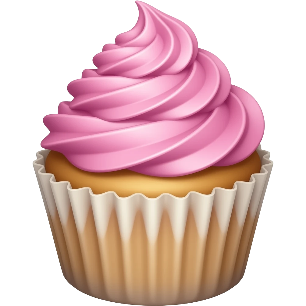 Cupcake with pink icing emoji