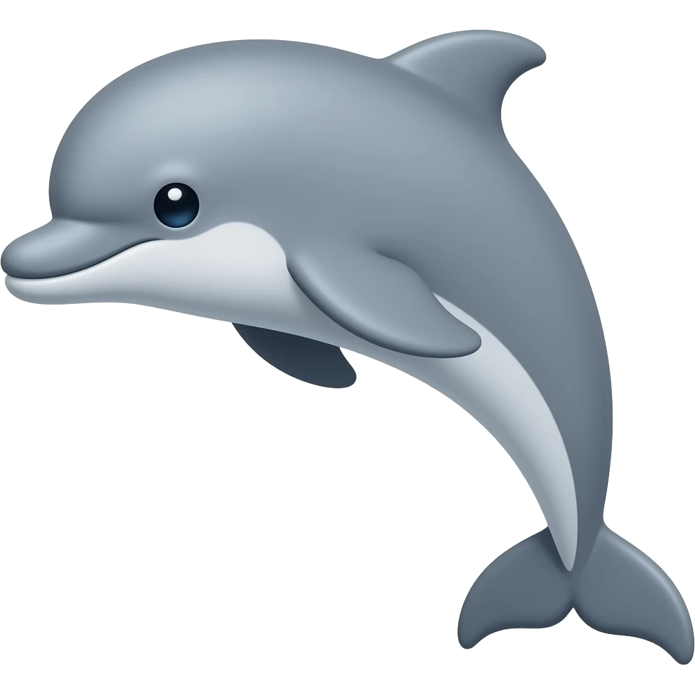 A cute dolphin emoji