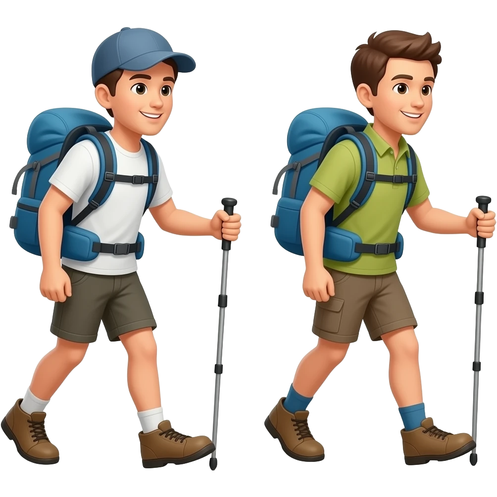people go hiking emoji
