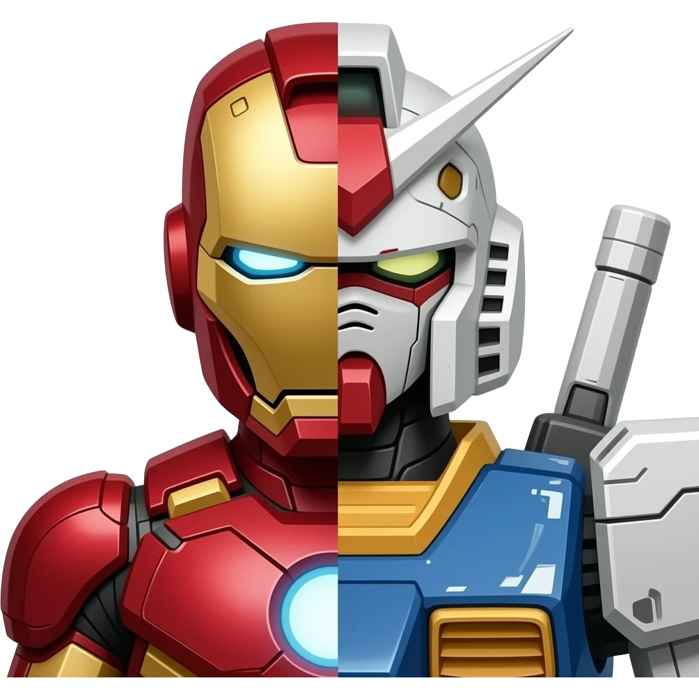 Iron man crossover Gundam emoji