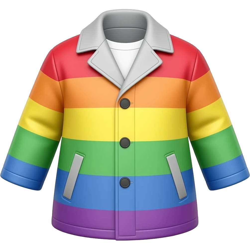 Rainbow coat emoji