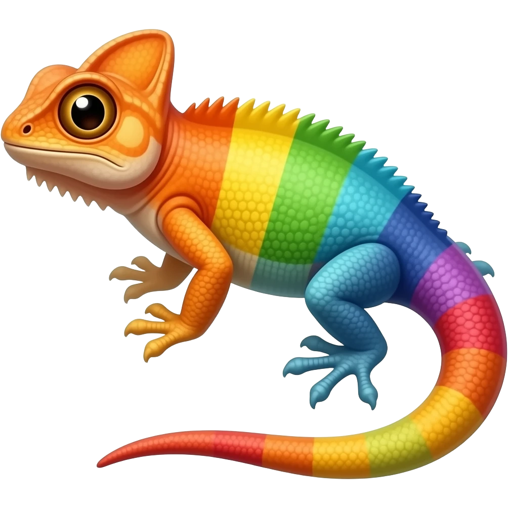 rainbow lizard emoji