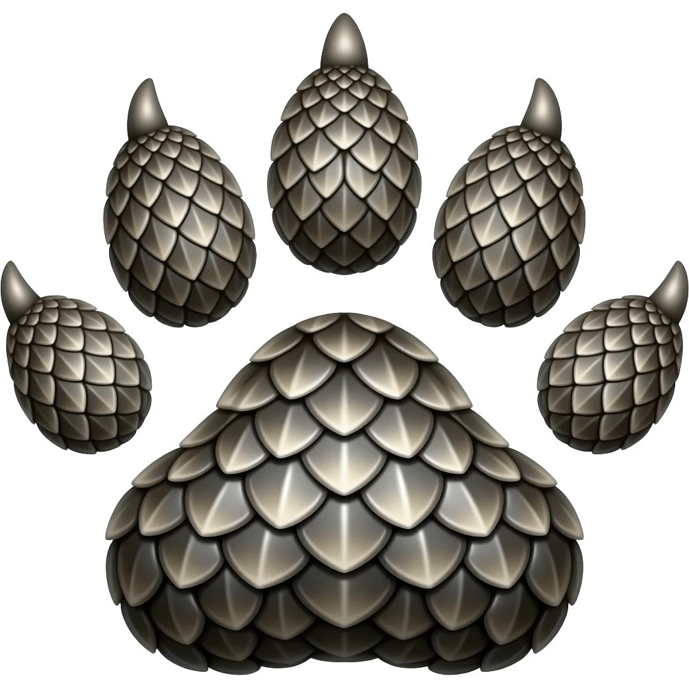 Pangolin paw stamp emoji