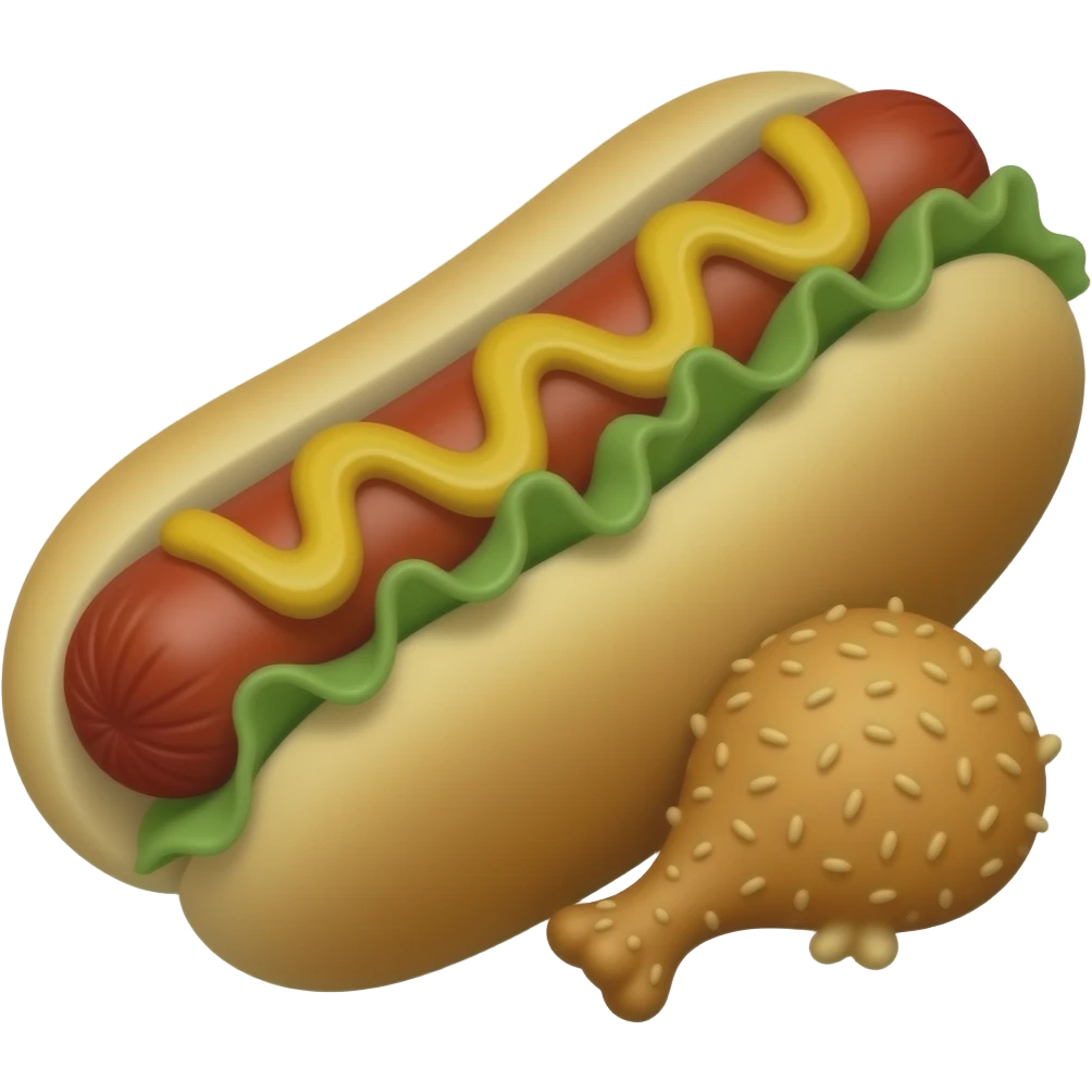 perro caliente con pollo emoji