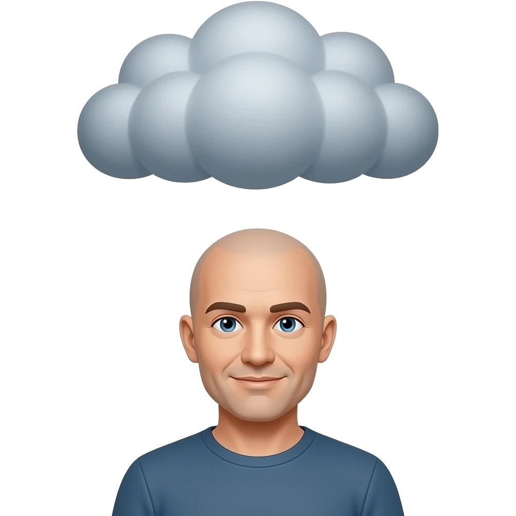 🧑🏻‍🦲🌧️ emoji