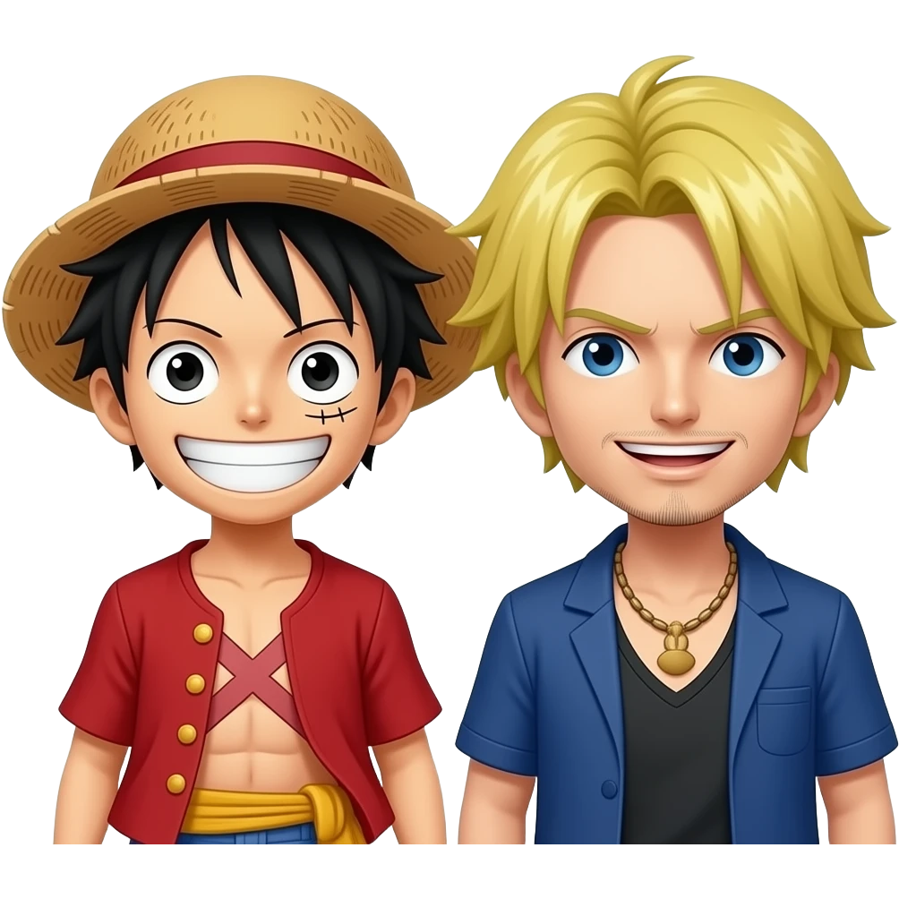 luffy  con sanji emoji