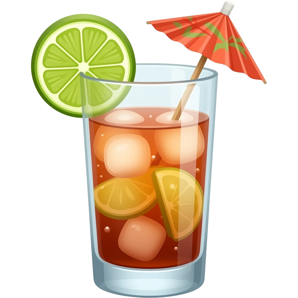 tropical cocktail with small umbrella emoji