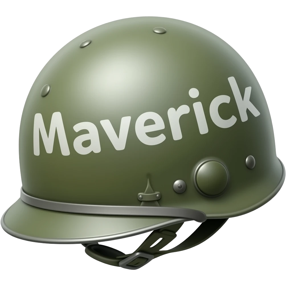 Real old ww2 sf helmet with maverick written on it emoji