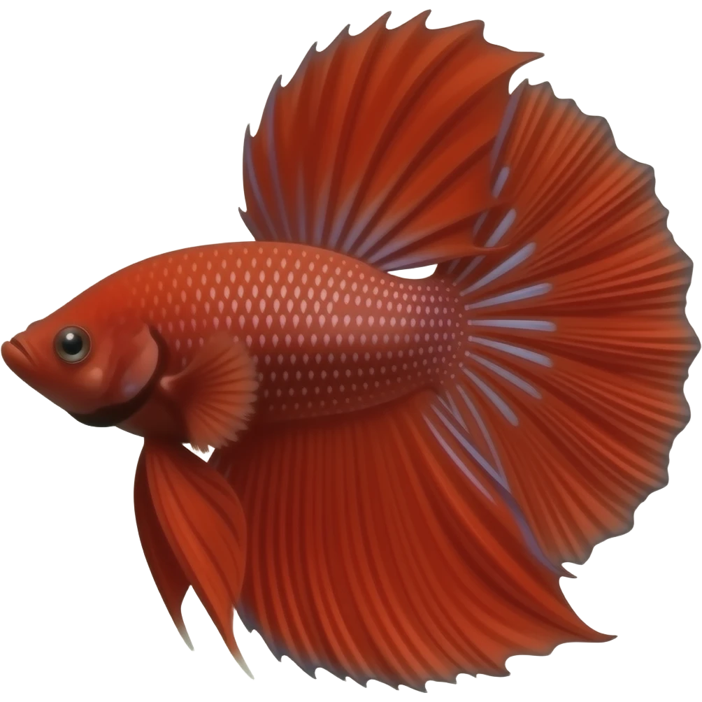Red betta. Fish emoji