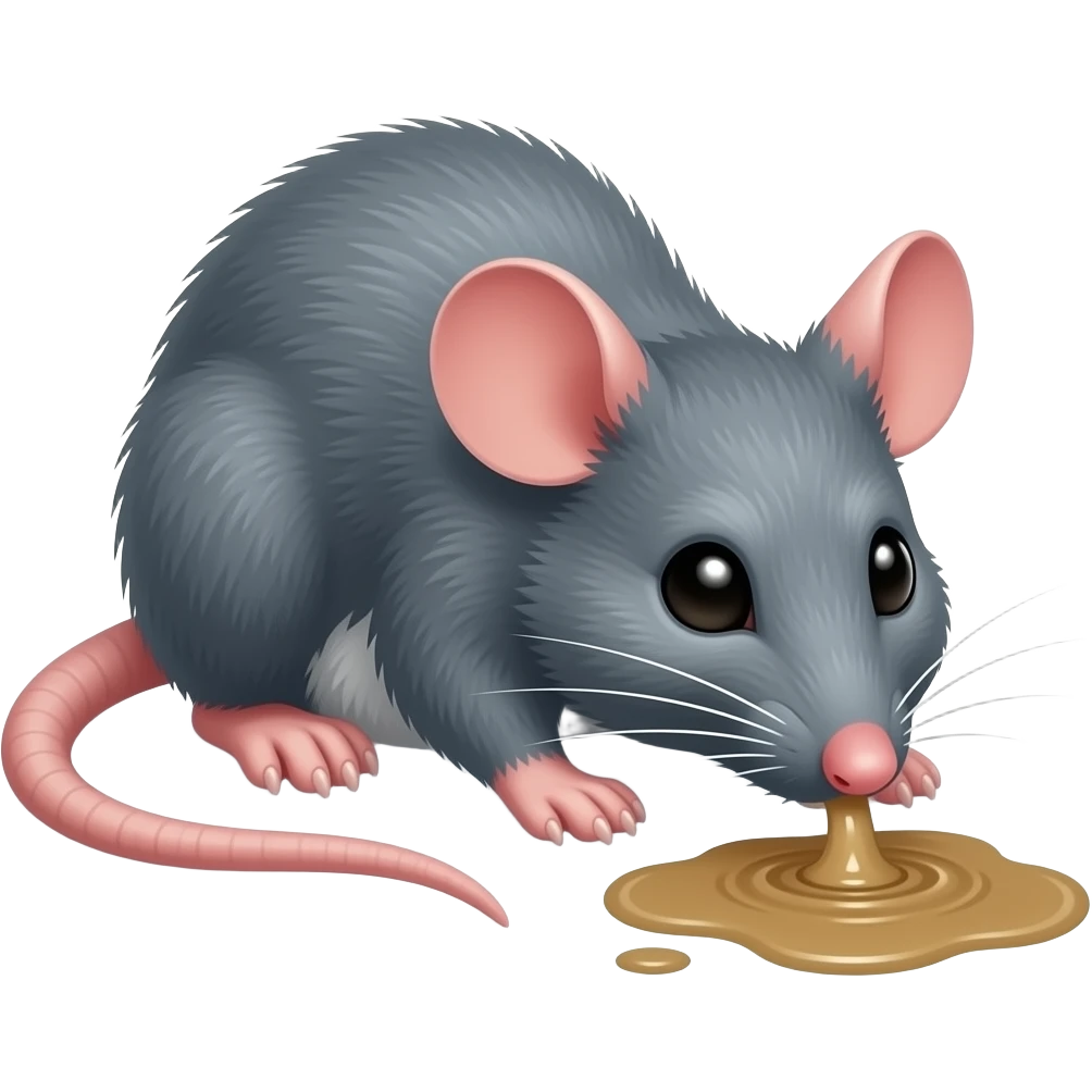 Show me as a rat lapping of all the piss emoji