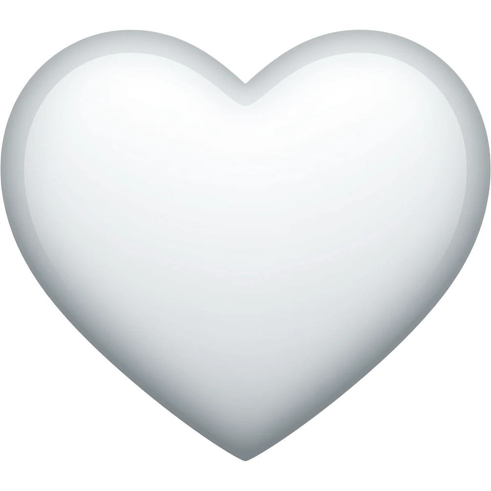 Corazón blanco iOS emoji