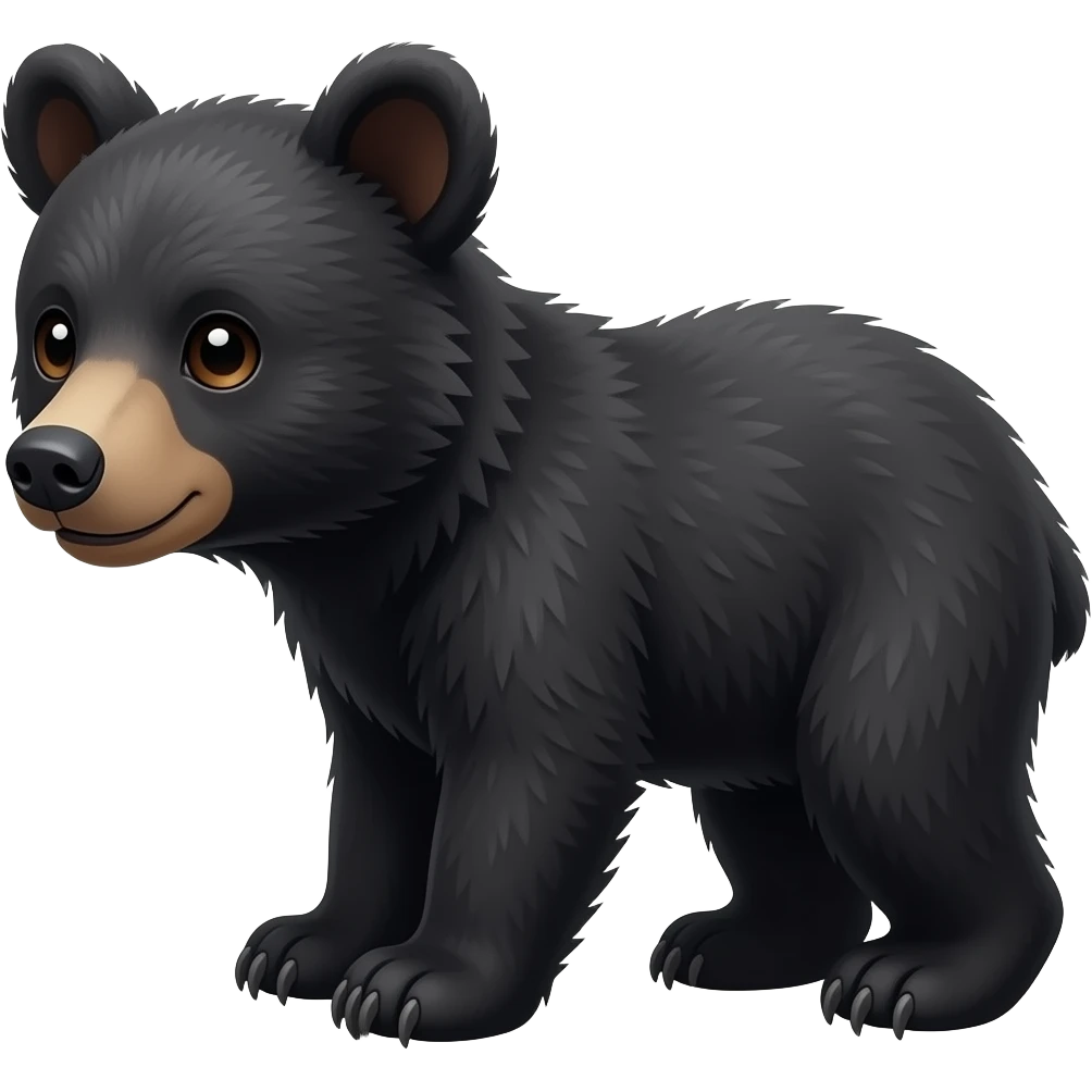 Black bear cub emoji