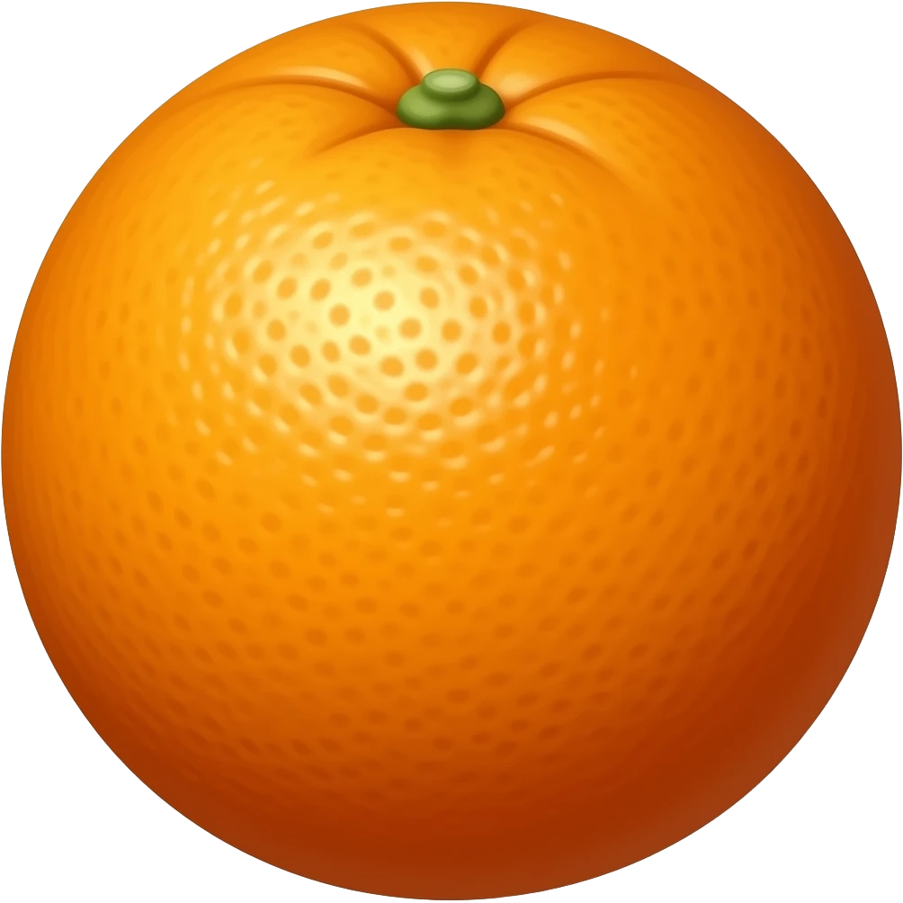 orange fruit without stem emoji