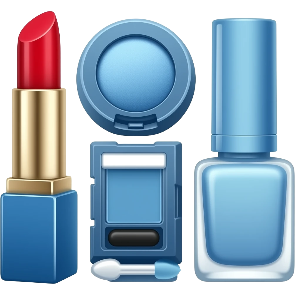 Cosmeticos azules emoji