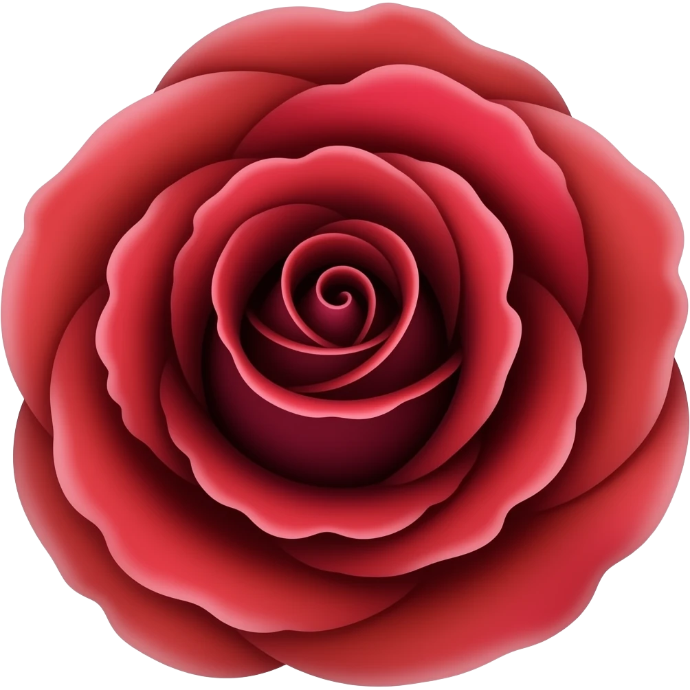 Bold red rose, deep crimson center fading to vivid scarlet edges, tight ...