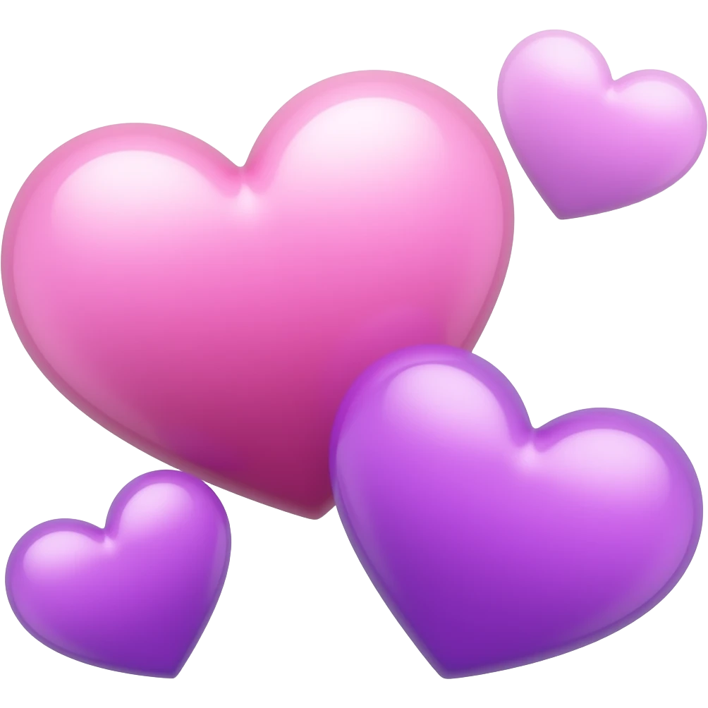 COEUR ROSE ET VIOLET D4EGRADE emoji