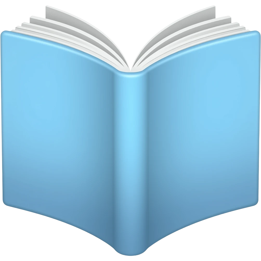 blue opened book emoji