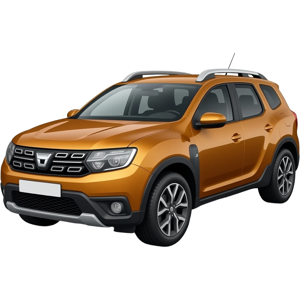 dacia jogger SUV dark metallic orange higly detailled, hyper realistic emoji
