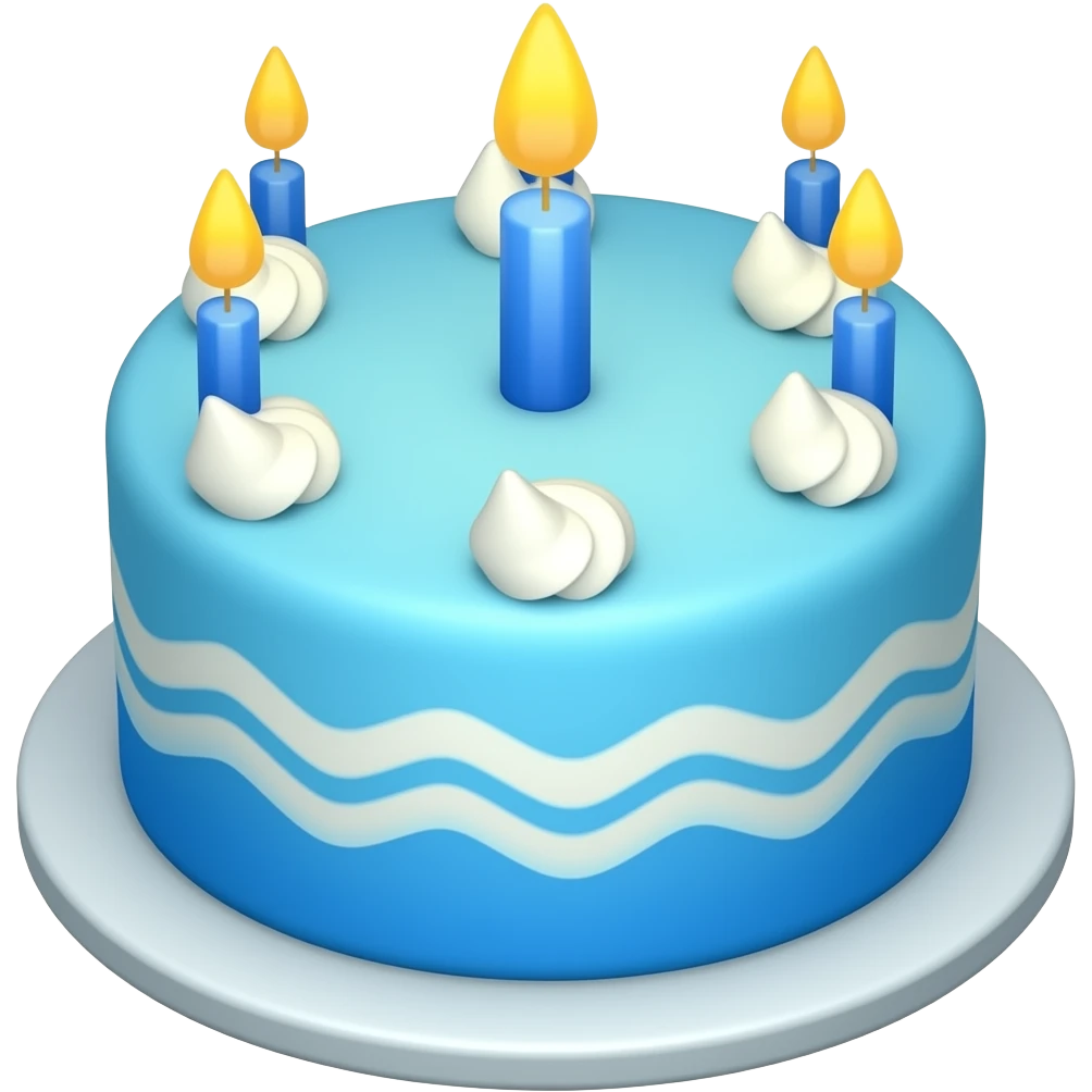 blue cake emoji