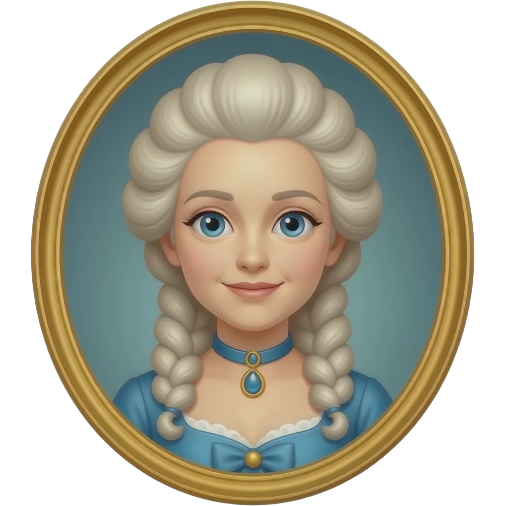Mujer noble con peluca emoji