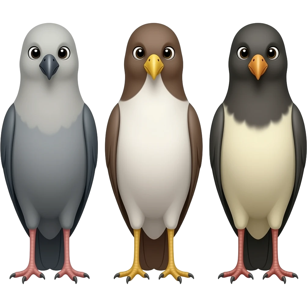 3 birds emoji