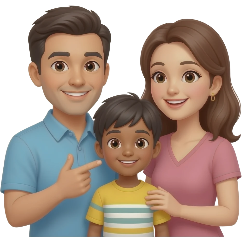 Родители разговаривают с ребенком emoji