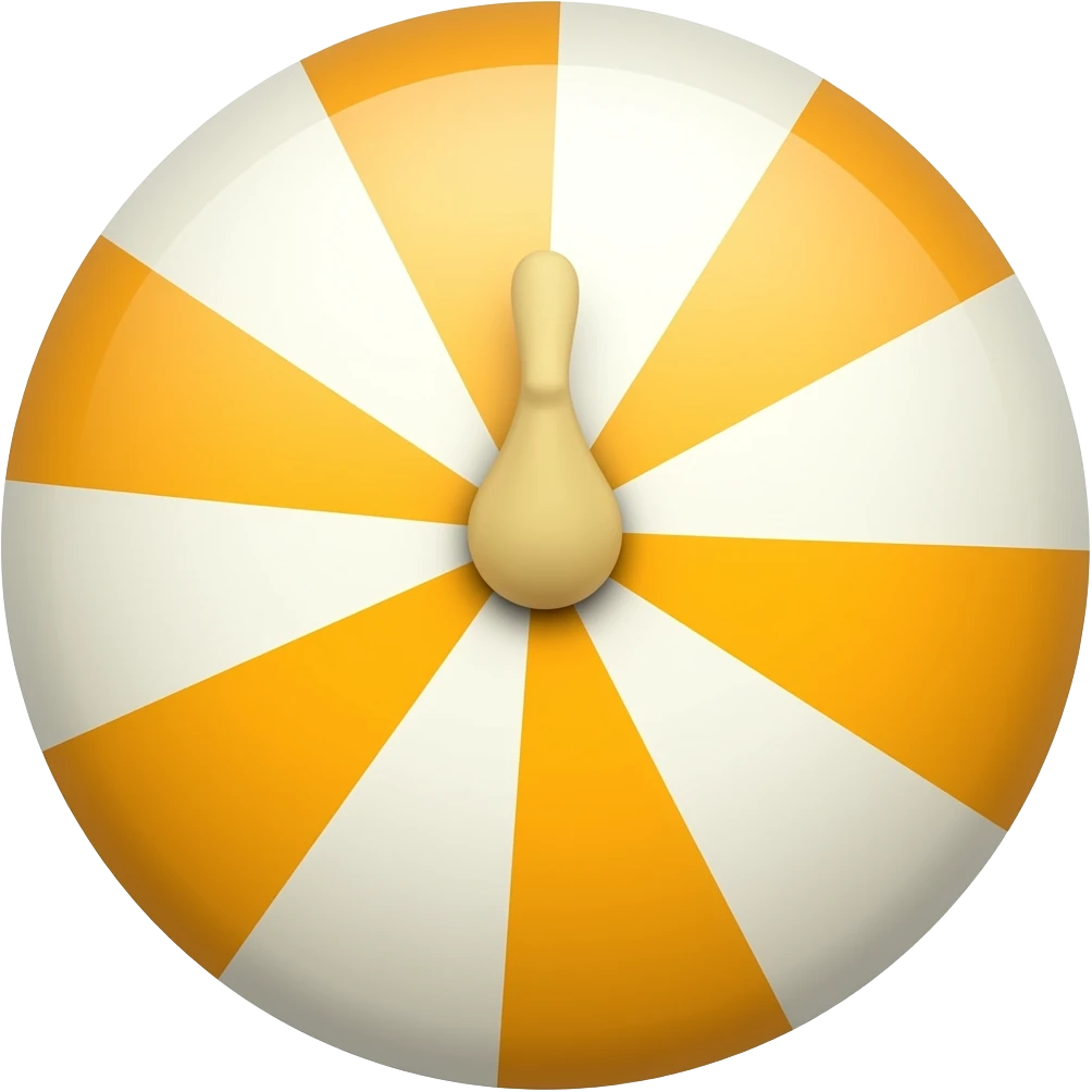 Make games spinwheel emoji (yellow and white) emoji