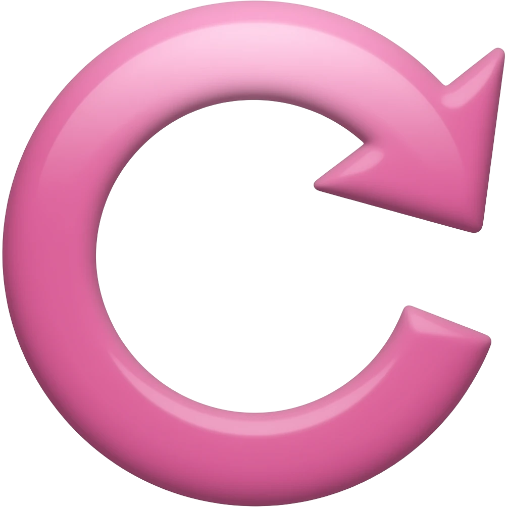 Pink counterclockwise arrow emoji