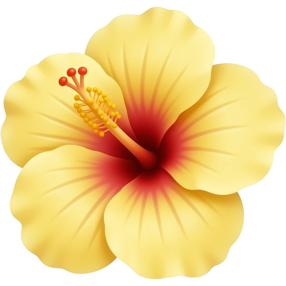 Hibiskus blume hell gelb emoji