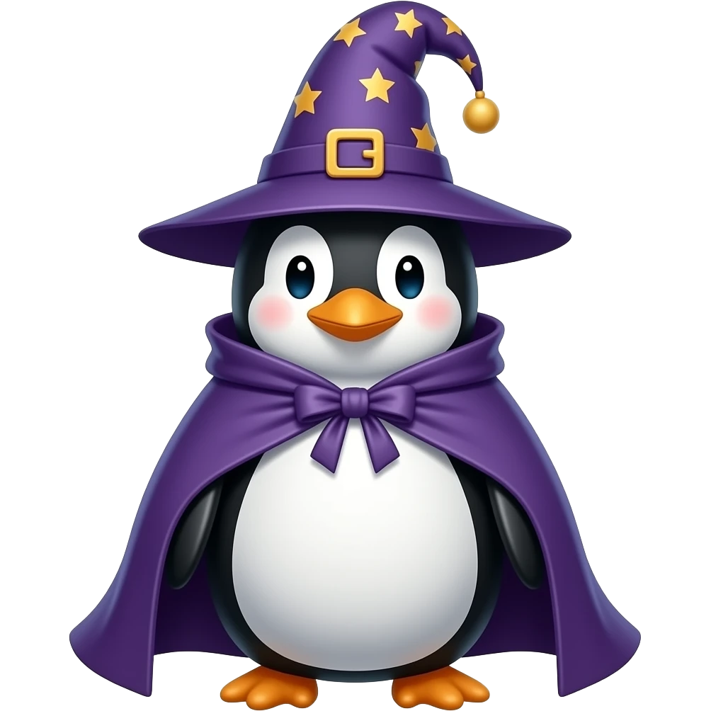 Penguin Wizard emoji