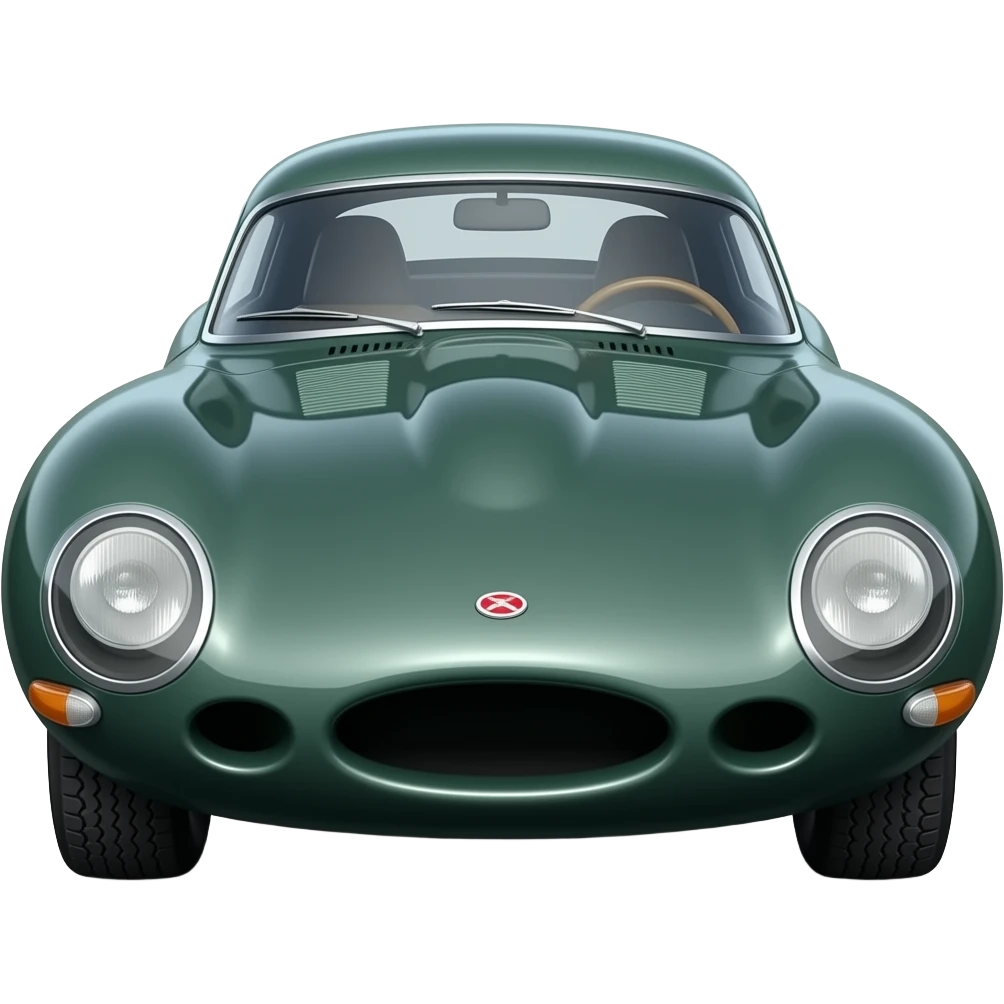 jaguar type D, hyper realistic highly detailled emoji