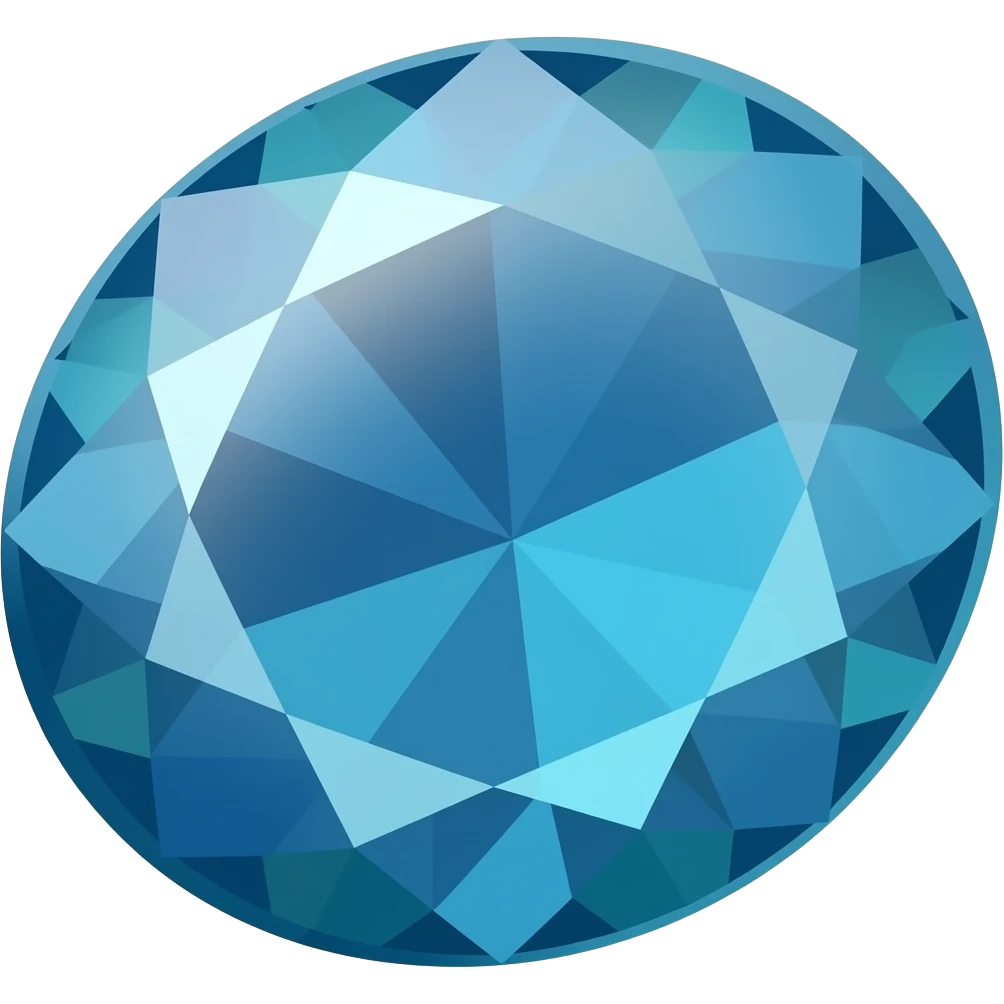 saphire translucent natural stone emoji