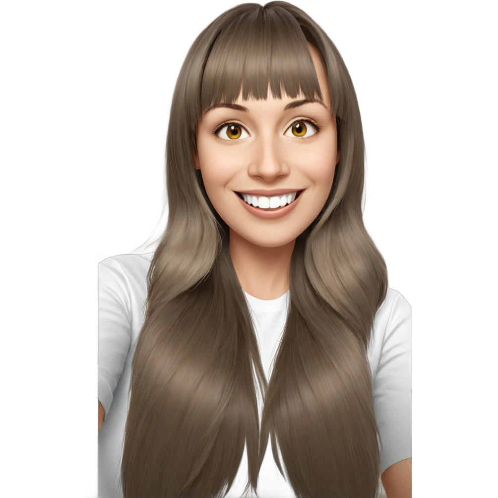 smiling girl in white shirt emoji