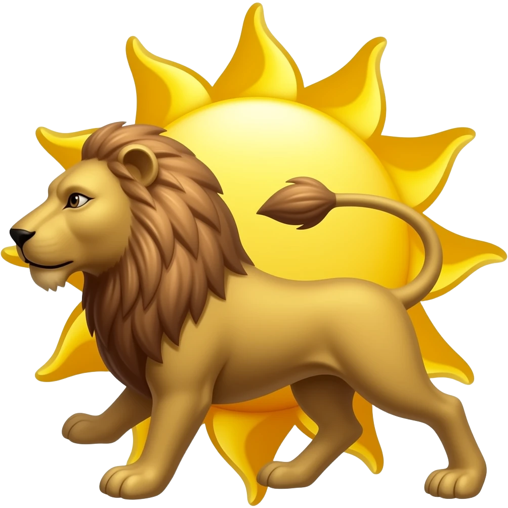 ایموجی شیر و خورشید زمان پهلوی رو برام بساز emoji