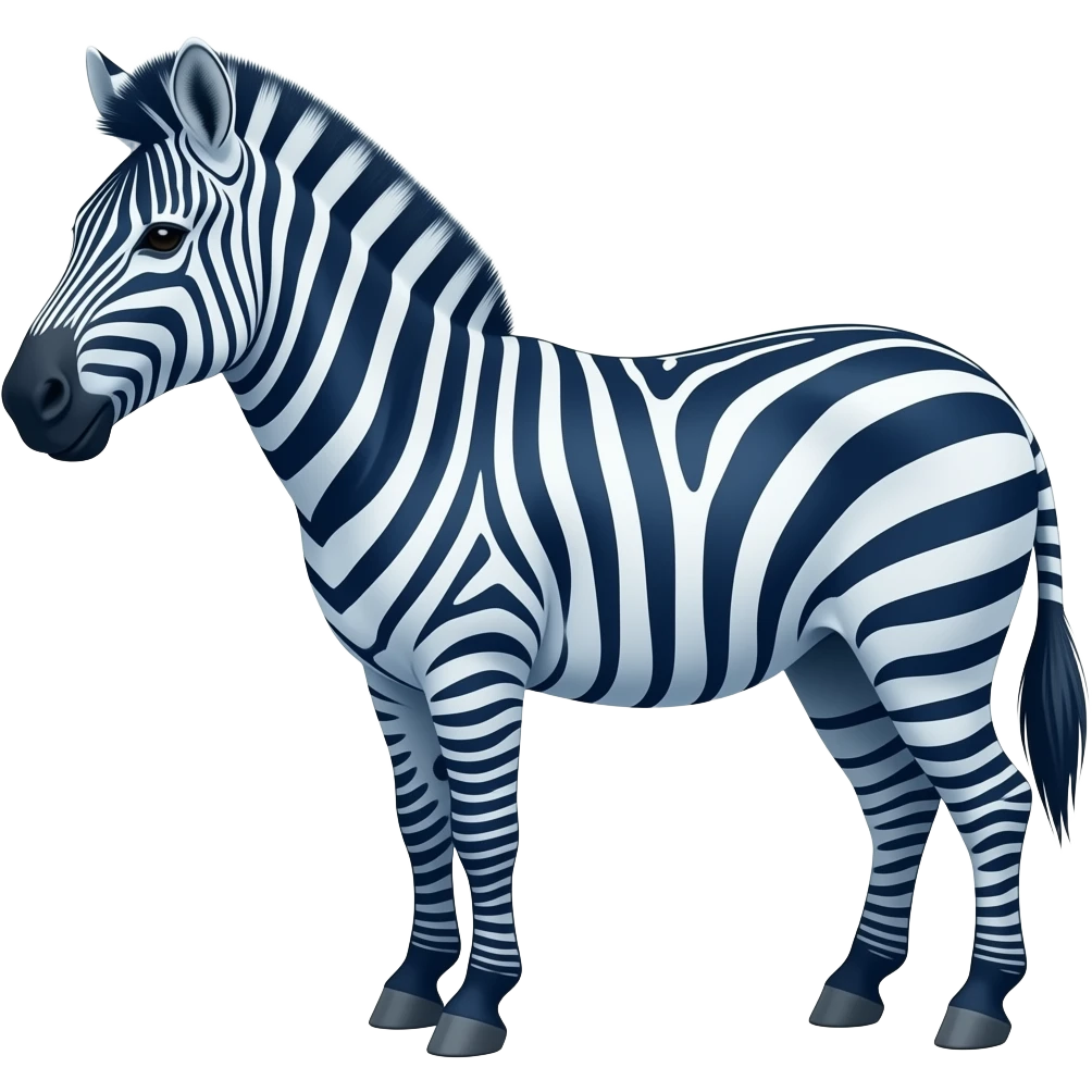 Make a blue zebra emoji