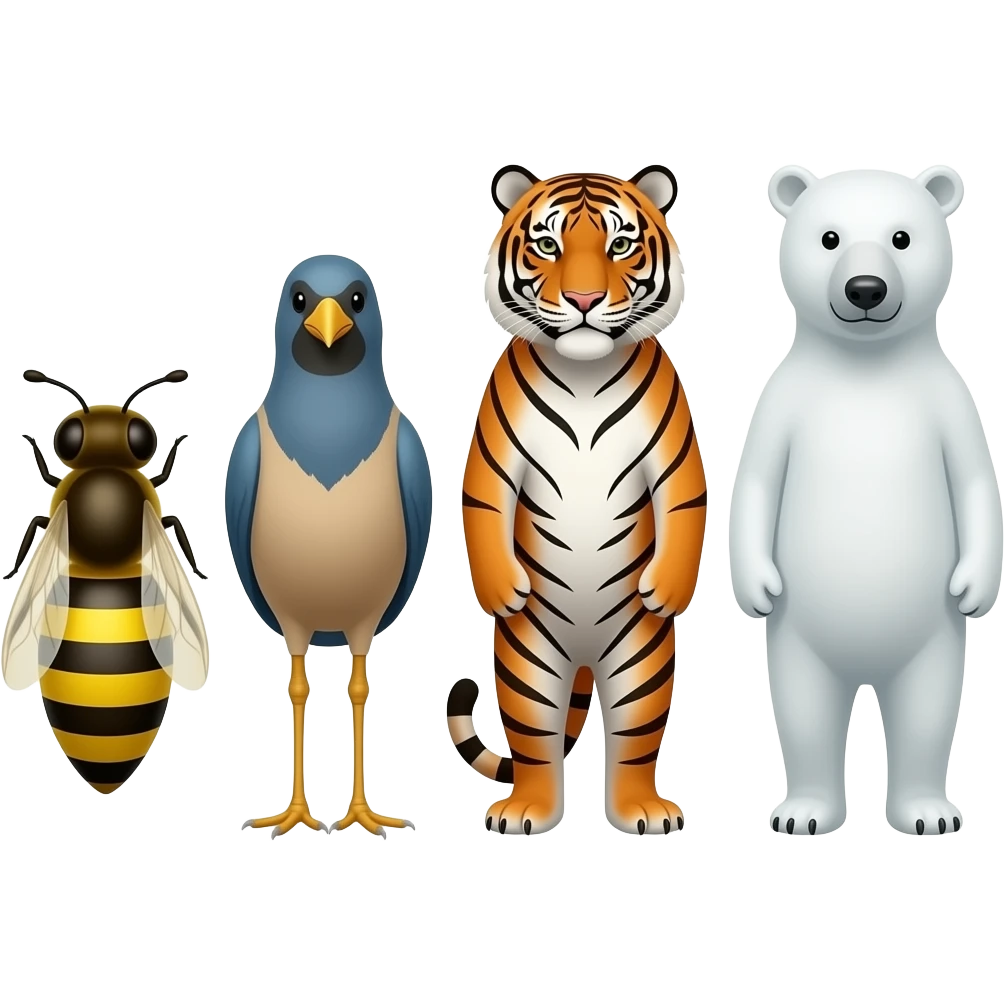 Food chain bird 🐝🐦🐅🐻‍❄️ emoji