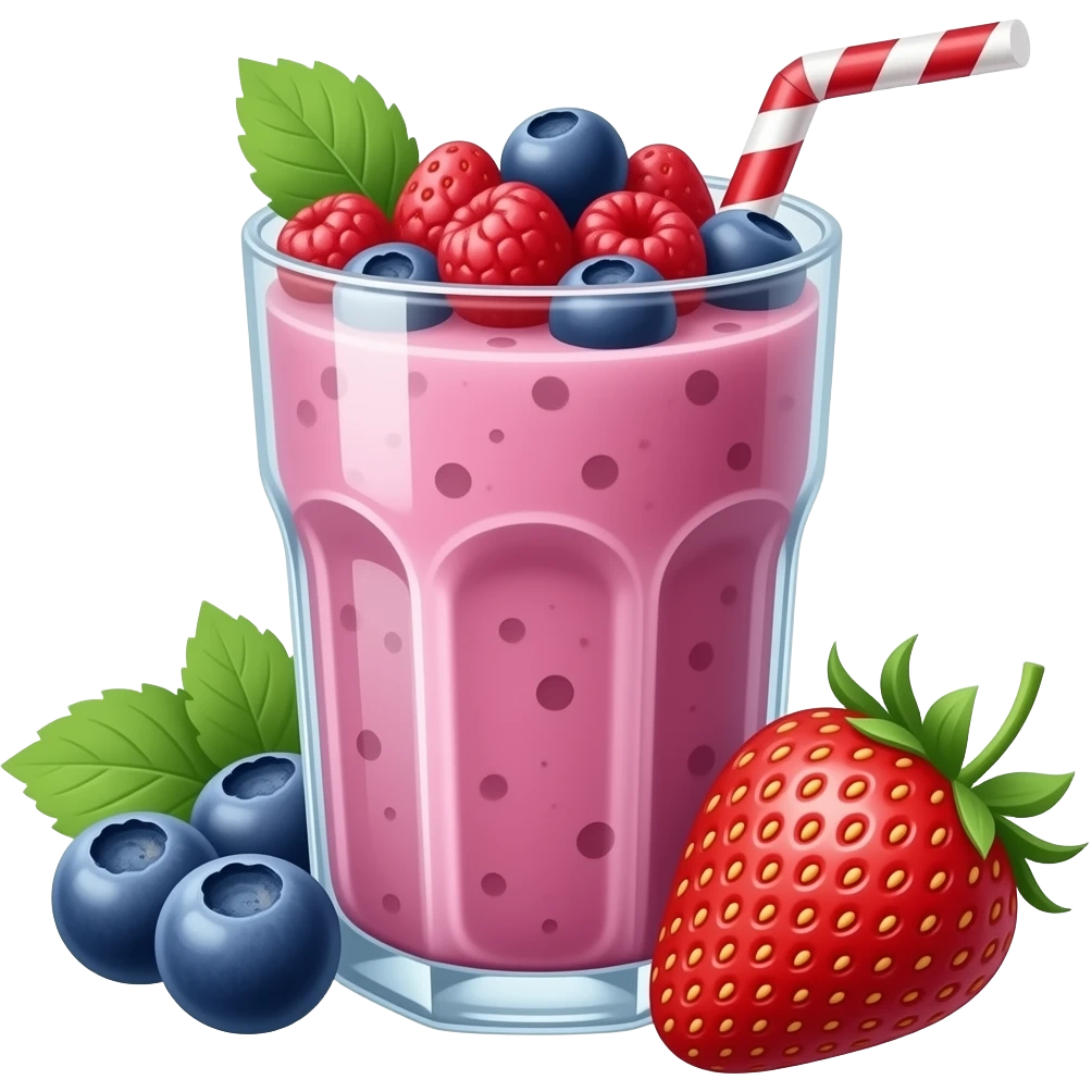 Mixed berry smoothie no strawberry emoji