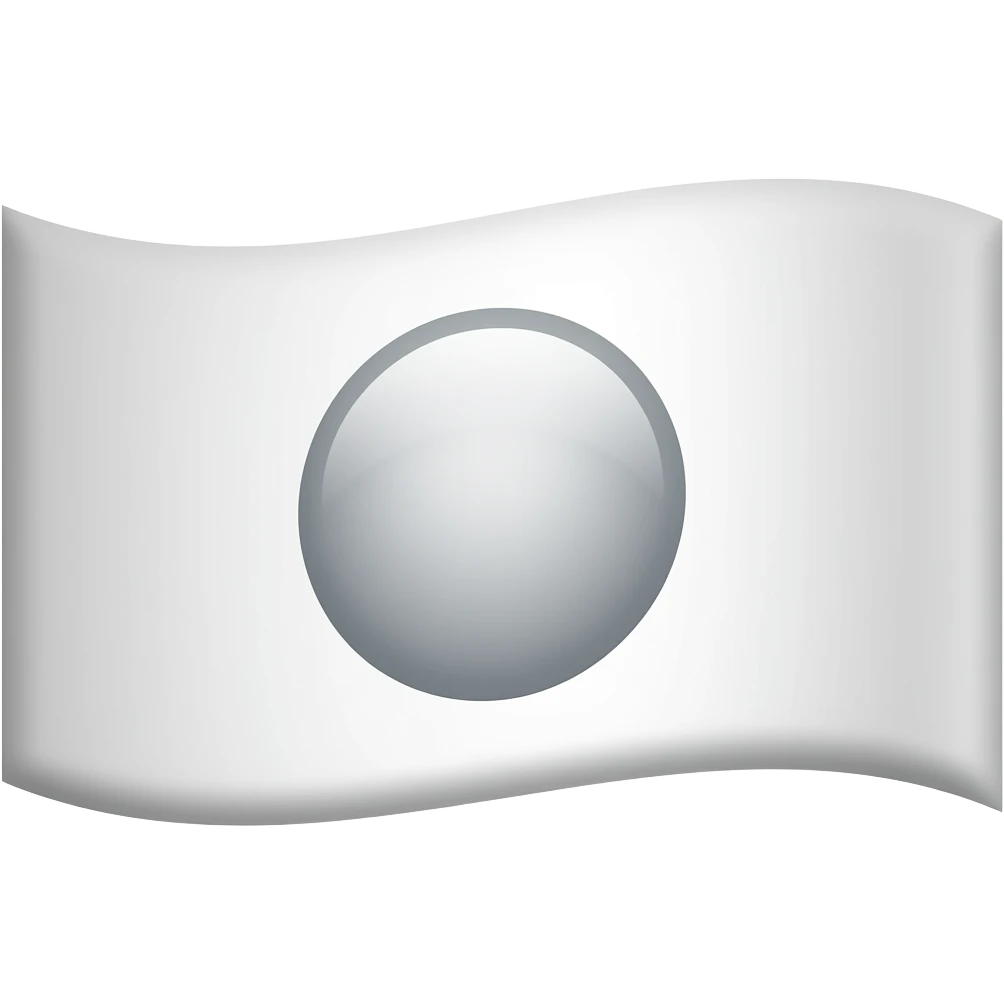 White flag with disk shape on it emoji