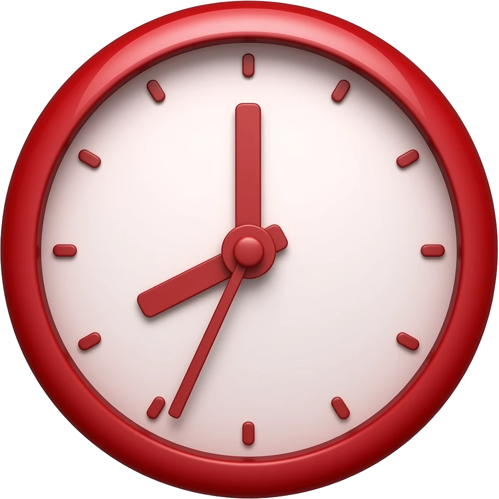 red clock emoji